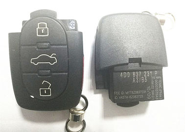 黒い自動キーフォブ/Audiの遠隔キーMYT8Z0837231 3+1はOEMの質にボタンをかけます