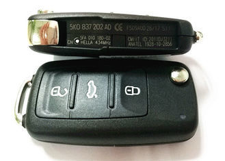 5K0 837 202広告車の遠隔キー433 MHZ 3ボタンVWの遠隔起動キーフォブ