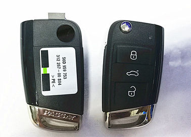 3つのボタンVW Passat車の遠隔キー、VWが主Fobの箱を弾く56D 959 752を黒くして下さい